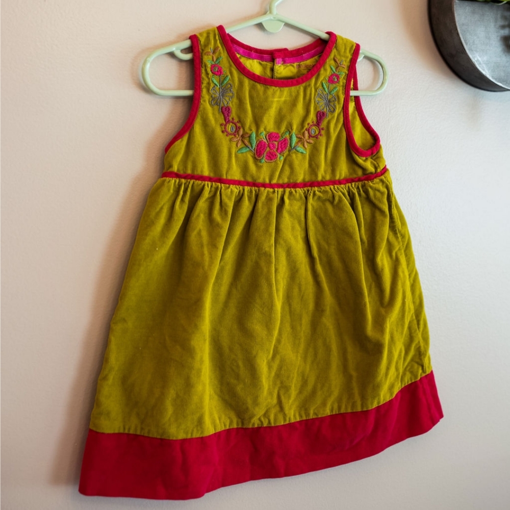 Genuine Kids green and pink floral romper dress